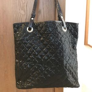 Black sparkle tote